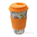 밀짚 커피 컵 옥수수 전분 PLA 분해 가능한 재사용 가능한 컵
